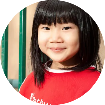 girl with red shirt
